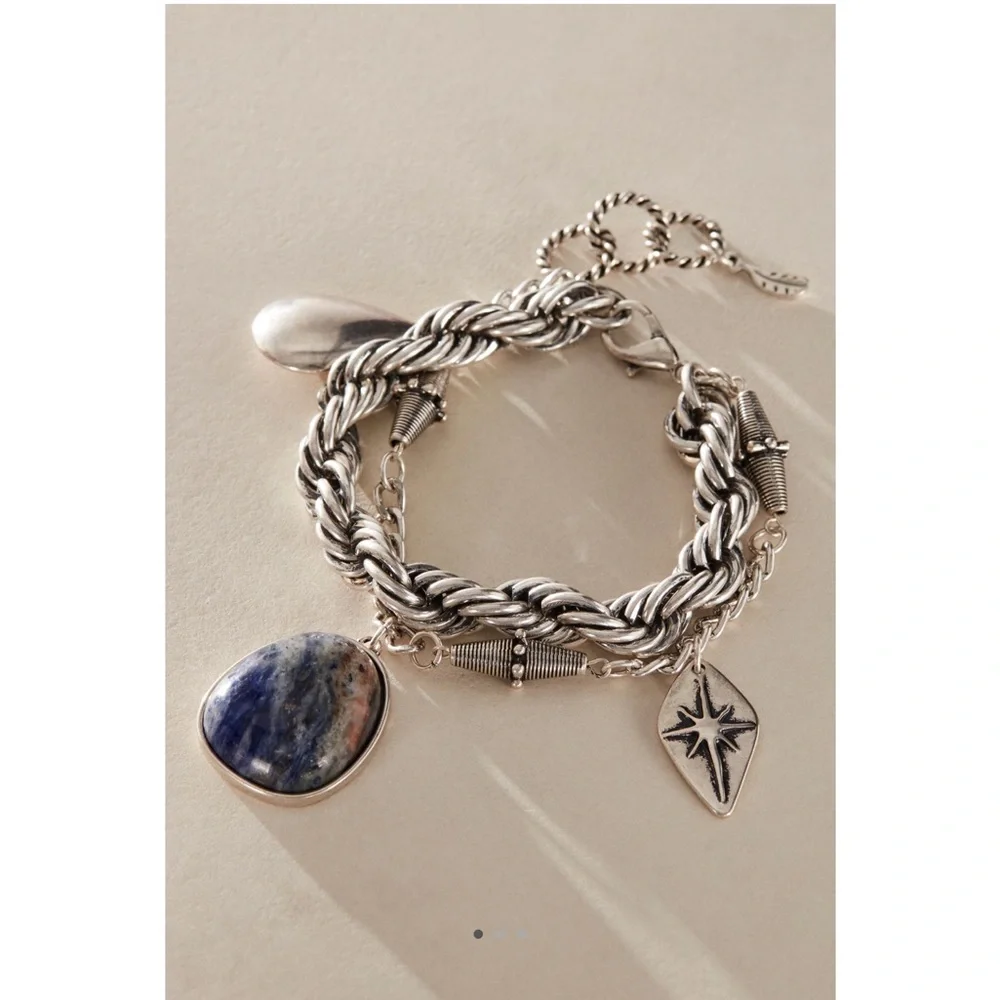 NWT FREE PEOPLE DRIFTER CHUNKY BRACELET - Picture 1 of 5